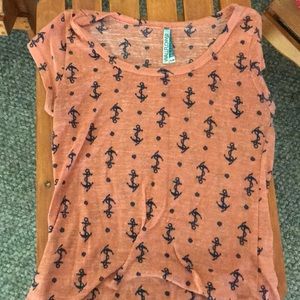 Cute orange and navy anchor shirt